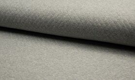 Aankleedkussen stoffen - Katoen stof - Gestepte tricot diamond grijs - gemeleerd - 8242-065