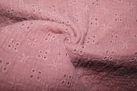 Quality - Broderie stof - Bambino embroidery old - pink - 8293-031