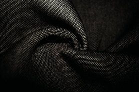Zwarte gordijnstoffen - Polyester stof - Interieur- en gordijnstof - zwart - 322228-C-X