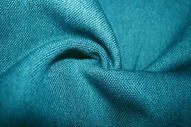 Blauwe gordijnstoffen - Polyester stof - Interieur- en gordijnstof - turquoise - 322228-T4-X