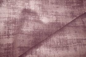 Meubelstoffen - Polyester stof - Interieur- en gordijnstof fluweelachtig patroon - oudroze - 340066-M4-X
