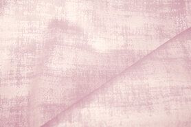 Oudroze stoffen - Polyester stof - Interieur- en gordijnstof fluweelachtig patroon licht - oudroze - 340066-M14-X-V