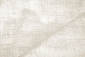 Exclusieve meubelstoffen - Polyester stof - Interieur- en gordijnstof fluweelachtig patroon - ecru - 340066-P-X