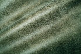Gordijnstoffen per meter - Polyester stof - Interieurstof suedine leatherlook - groen - 322221-B2-X