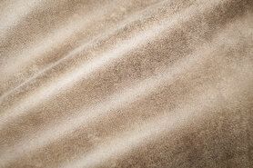 Meubelstoffen - Polyester stof - Interieurstof suedine leatherlook - beige - 322221-P5-X