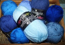 Haken en Breien - Colour Crafter brei- en haakgarens 8 bollen blauwtinten