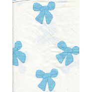 Turquoise stoffen - Katoen stof - strik groot - turquoise - 940050-85