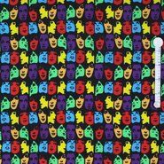 zwarte stoffen - Canvas stof - portret - zwart/multi - 943000-3