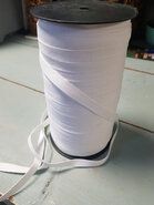 Effen uni kleur band - Keperband wit 10 mm (katoen)