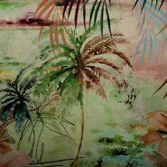 KnipIdee stoffen - Tricot stof - Hawaiian tie dye - groen - 16813-213