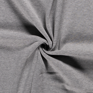 Katoen, polyester, elastan stoffen - Joggingstof - grijs - gemeleerd - 14452-063