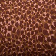 Travelstoffen - Polyester stof - Travel scatchy dots - terra - 16500-445