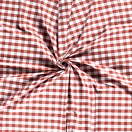 Oranje stoffen - Katoen stof - Boerenbont ruit (1,5 cm) - brique - 5583-056