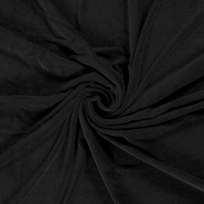 Zwarte stoffen - Badstof - van 40% Bamboe - zwart - 14533-069