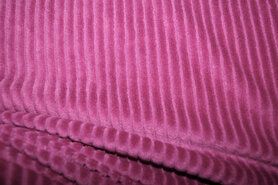 Roze tricot stoffen - Tricot stof - Cordurroy - fuchsia - 0729-875