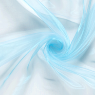 Aqua blauwe stoffen - Organza stof - licht aquablauw - 4455-008