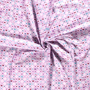 Katoen Dapper stoffen - NB20/21 Dapper 15531-012 Katoen maritiem hart/bloem roze