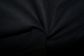 Fleece katoen Sherpa stoffen - KN89984-069 AANBIEDING 3 meter katoen zwart