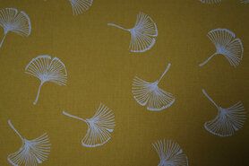 Bloemen motief stoffen - Katoen stof - Dipinto Ginkgo - geel - 17978-570