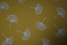 KnipIdee stoffen - Katoen stof - Dipinto Ginkgo - geel - 17978-570