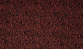 Exclusieve stoffen - Nicky velours stof - Organic nicky Velours panterprint - terra - 2500-037
