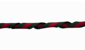 Sierband* - Galonband streep groen/rood 30mm (XSS11-027)