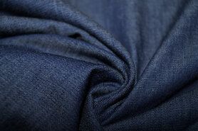 Katoen met polyester stoffen - Spijkerstof - Jeans dun donkerblauw - gemeleerd - 0859-060