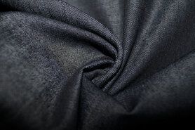 Katoen met polyester stoffen - Spijkerstof - Jeans dun zwart - gemeleerd - 0859-099