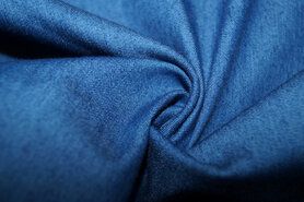 Katoen met polyester stoffen - Spijkerstof - Jeans dun stretch medium - blauw - 0865-053