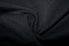 62% polyester, 32% viscose, 6% elastan stoffen - Stretch stof - Bi-stretch - zwart - 1615-069