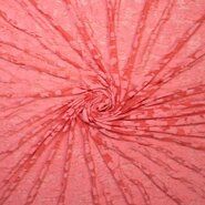 Rode vitrage stoffen - Katoen stof - Ausbrenner look through - koraal - 311031-21