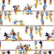 Kinderstoffen - Katoen stof - Disney mickey and friends - wit/multi - 669108-10
