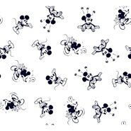 Kinderprint stoffen - Katoen stof - Disney mickey - wit/zwart - 669109-20