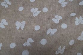 Polyester stoffen - Polyester stof - katoen ayour print - beige - 963601-24