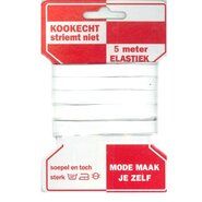 Wit - Elastiek wit 10mm op kaartje 5 meter