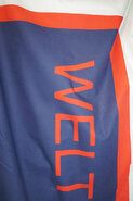 Textmotiv - E11 Katoen paneel welterusten blauw/wit/rood