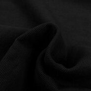 Zwarte stoffen - Ribcord stof - stretch - zwart - 0340-999