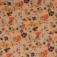 Bloemen motief stoffen - Polyester stof - Chiffon yoryo foil romantic flowers licht - geel - 17936-570