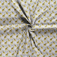 Uitverkoop - Katoen stof - giraffe dierenprint - lichtgrijs - 15803-061
