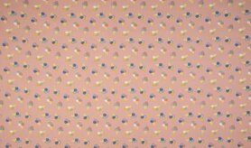 Aankleedkussen stoffen - Katoen stof - icecream dusty - roze - 0523-013