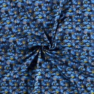 Camouflage stoffen - Katoen stof - camouflage - blauw - 15797-008