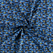 katoenen stoffen met print - Katoen stof - camouflage - blauw - 15797-008