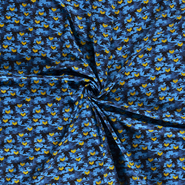 Uitverkoop - Katoen stof - camouflage - blauw - 15801-008