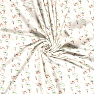 Dino stoffen - Tricot stof - digitaal dinosaurussen - off-white/multi - 15866-051
