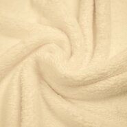 90% katoen,10% polyester stoffen - Bont stof - Cotton teddy - ecru - 0856-025
