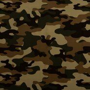 80% polyamide, 20% elastan stoffen - Polyester stof - Travel camouflage - bruin - 17506-213