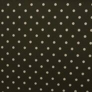 Zomer stoffen - Polyester stof - Travel polka dot donker - legergroen - 17507-215