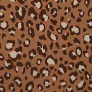 Beige stoffen - Polyester stof - Travel panterprint - beige - 17508-098