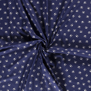 Dapper stoffen - Katoen stof - skulls - donkerblauw - 15819-008
