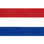 Bedrukt band - Vlaggenband rood/wit/blauw 100mm 6511-100